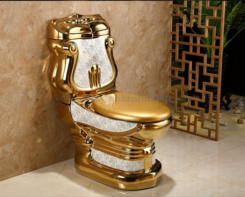 Bồn cầu mạ vàng cao cấp TL G1921